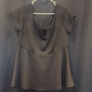 torrid Black Short-Sleeve Peplum Top